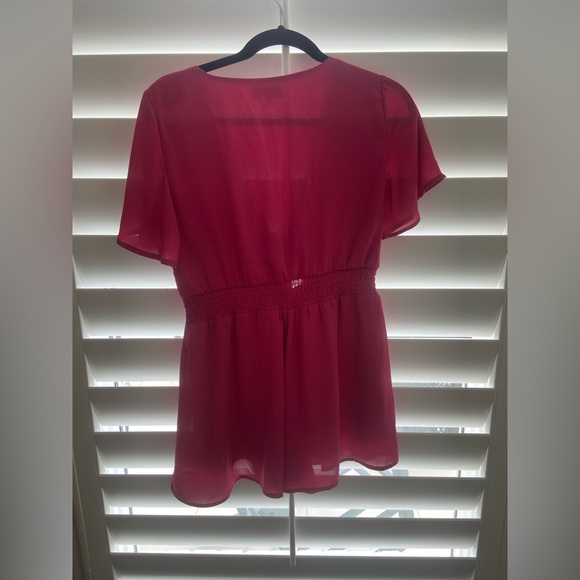 Pink Tie Front Romper - Picture 3 of 4